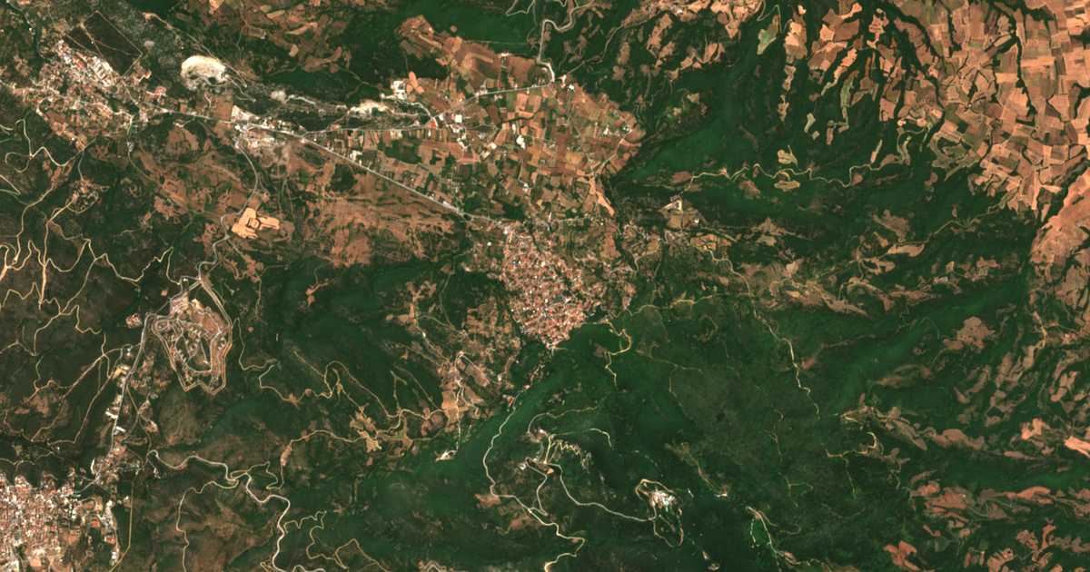 Mapa por satélite de Chortiátis
