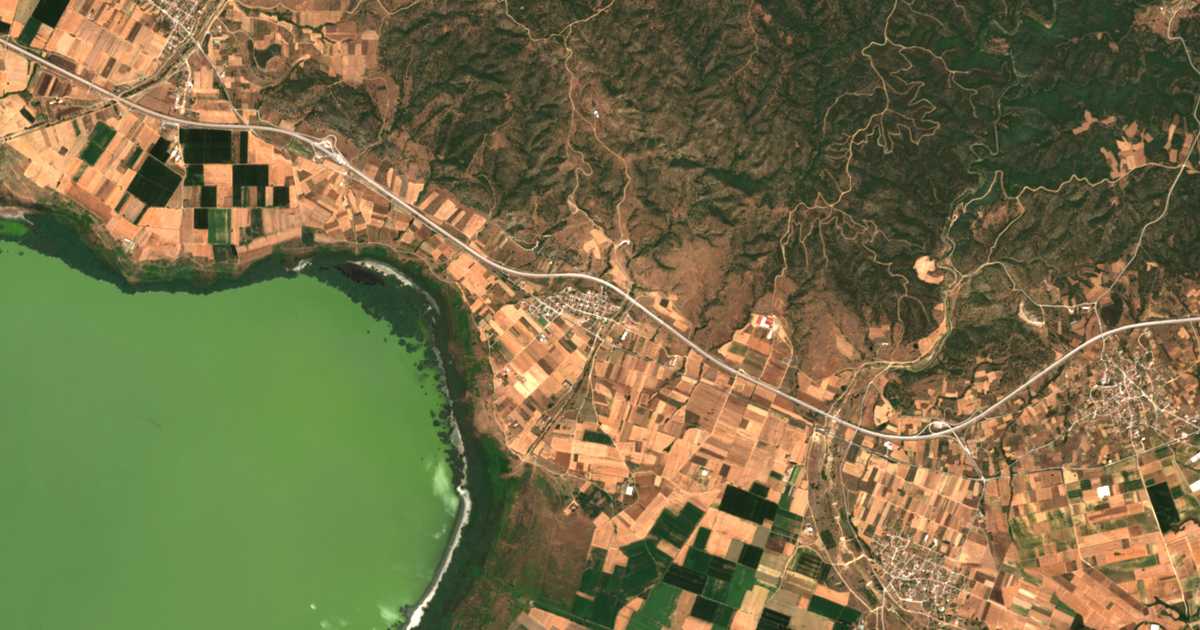 Mapa por satélite de Evangelismós