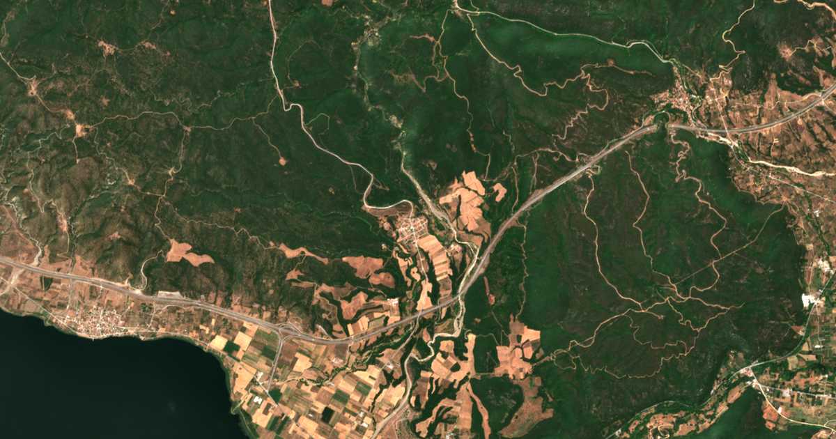 Mapa por satélite de Vamvakiá
