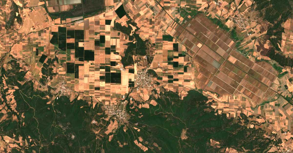 Mapa por satélite de Xiropótamos
