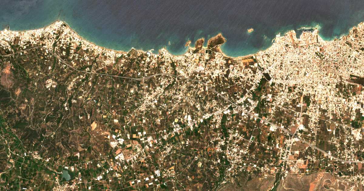 Mapa por satélite de Darátsos