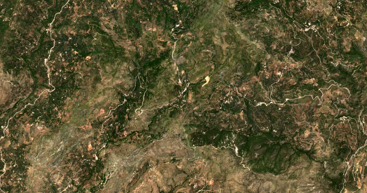 Mapa por satélite de Teménia