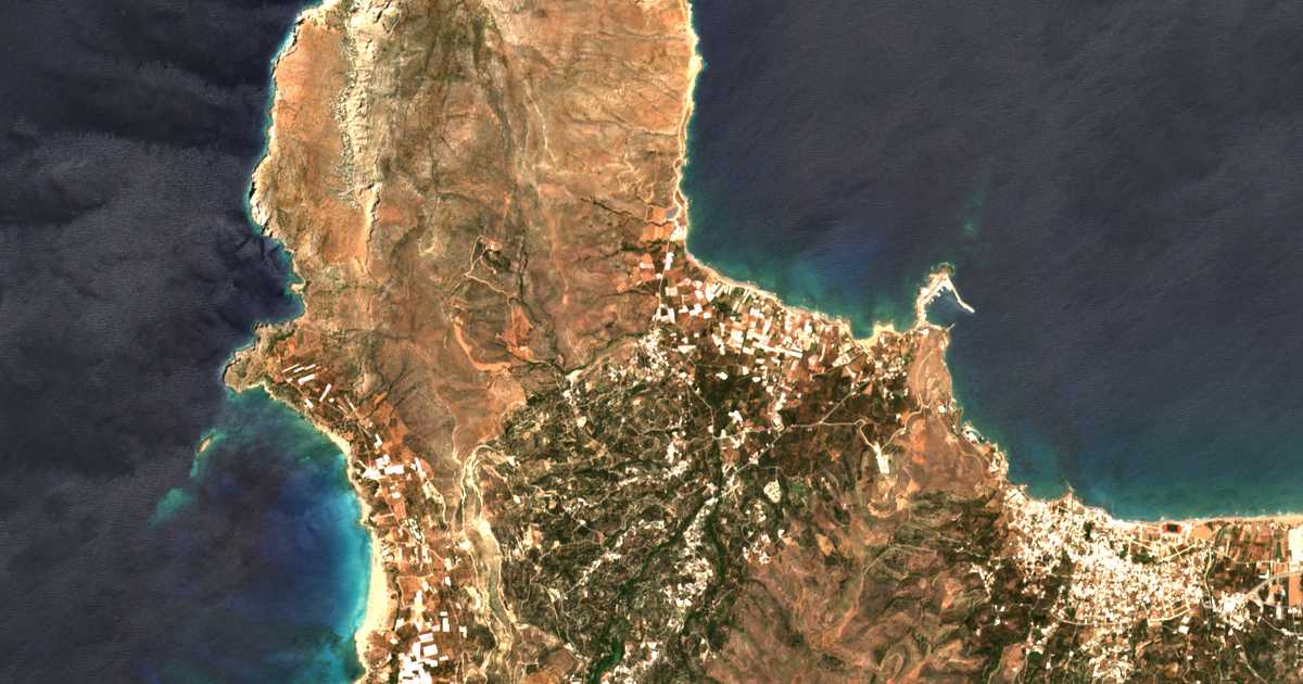 Mapa por satélite de Kalyvianí