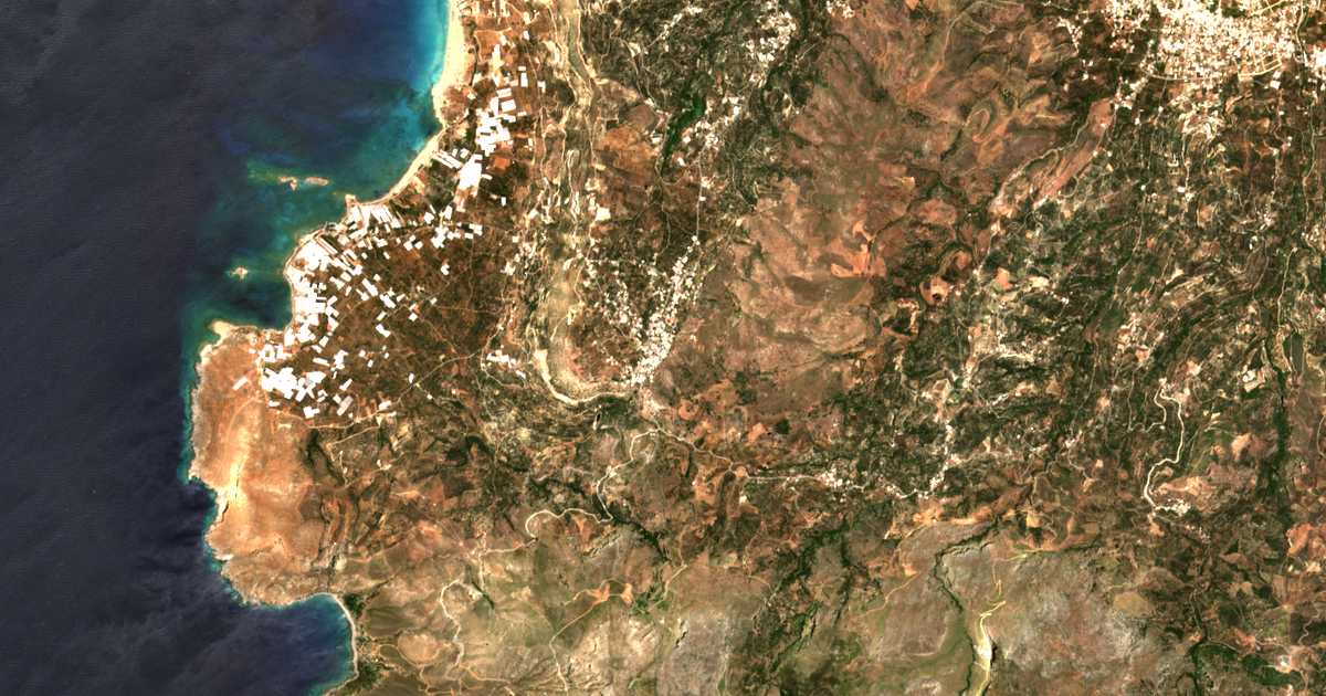 Mapa por satélite de Plátanos