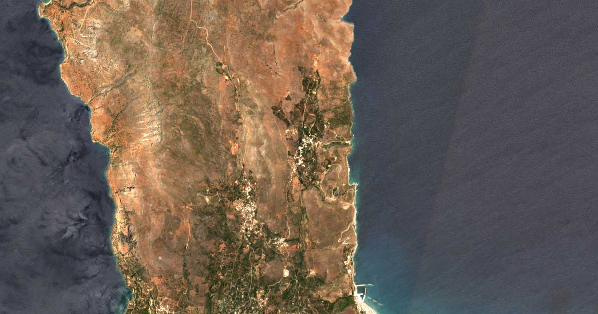 Mapa por satélite de Afráta