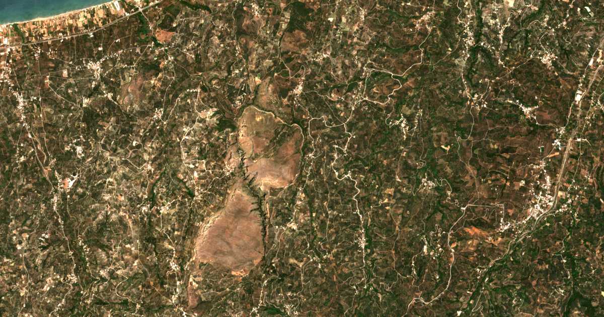 Mapa por satélite de Ástrikas