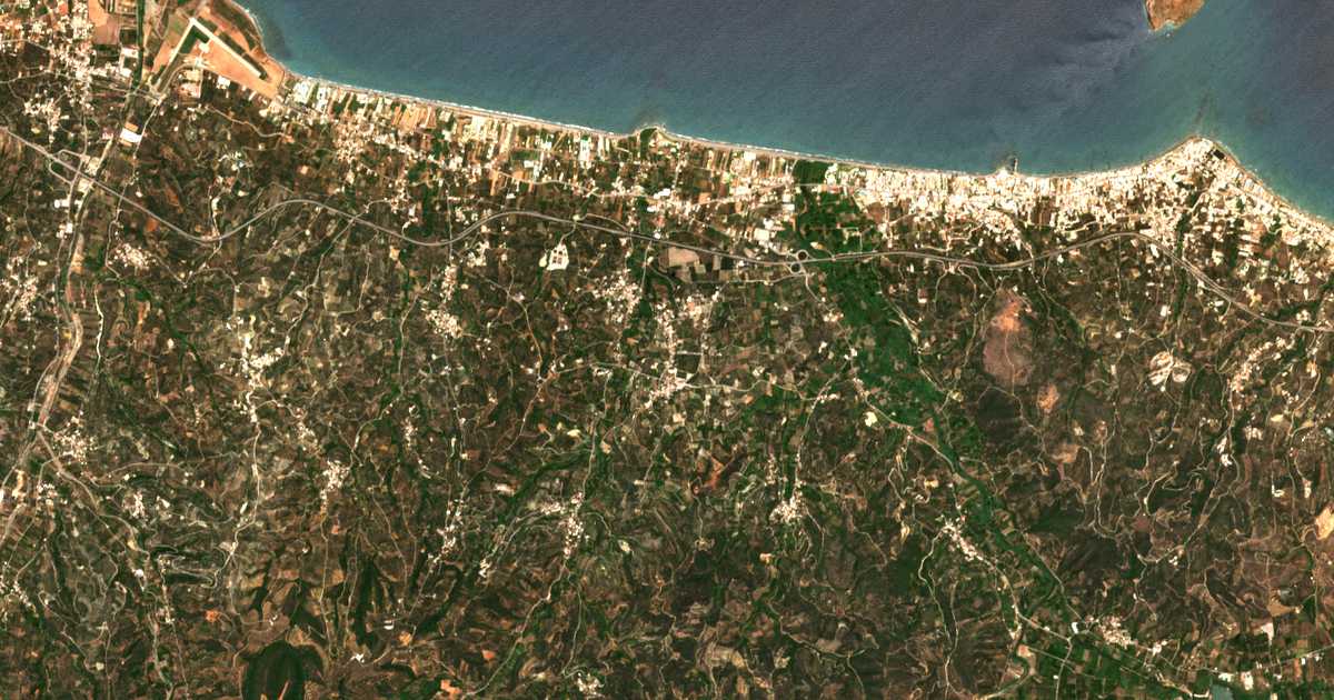 Mapa por satélite de Módion