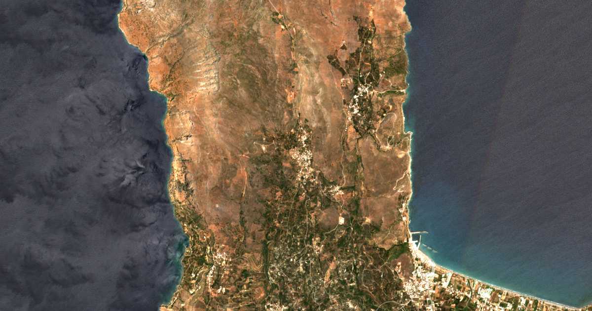 Mapa por satélite de Rodopós