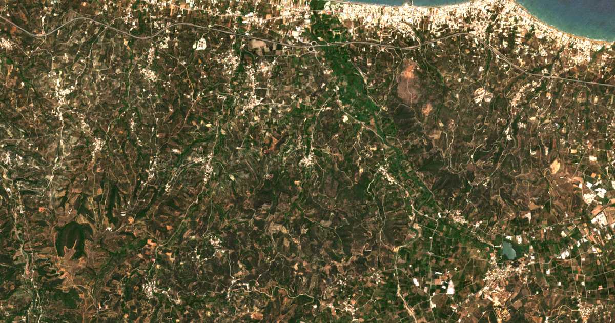 Mapa por satélite de Vrýsai