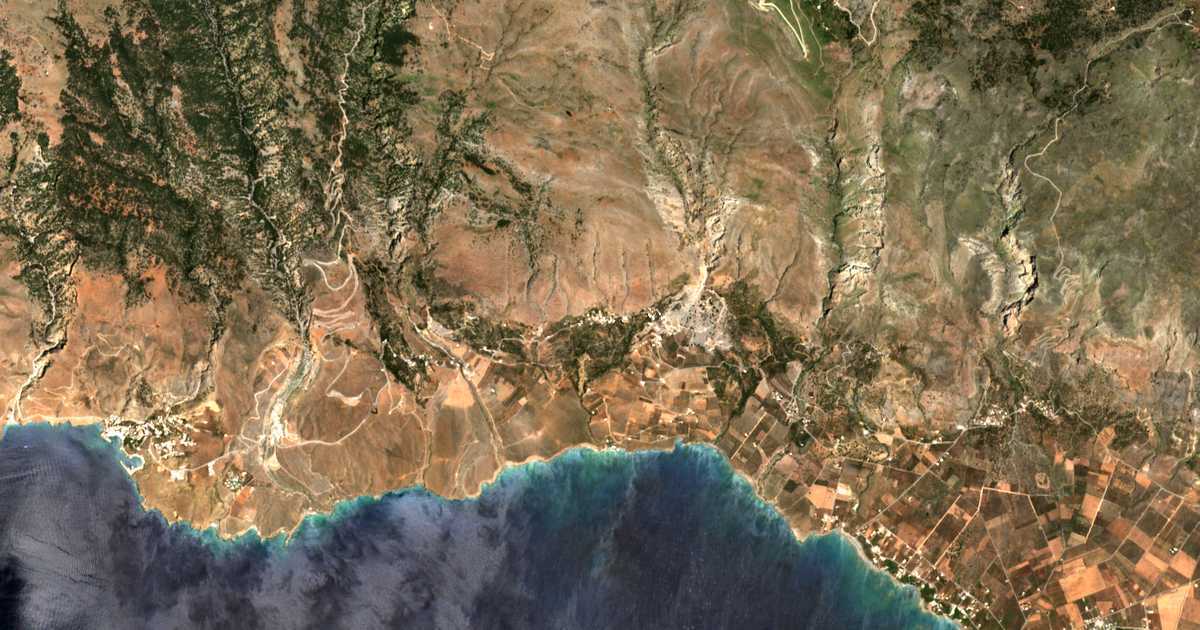 Mapa por satélite de Vouvás
