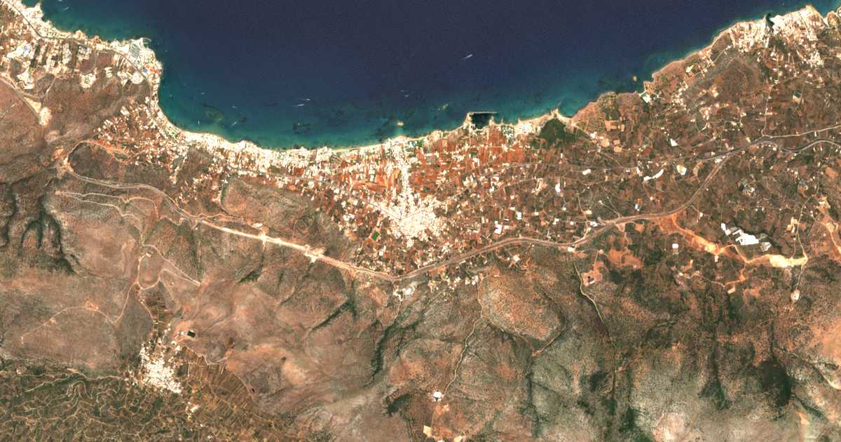 Mapa por satélite de Malia