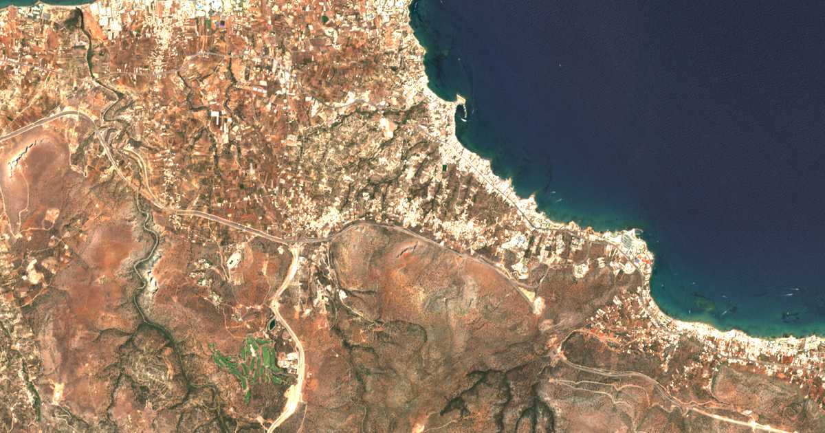 Mapa por satélite de Piskopianón