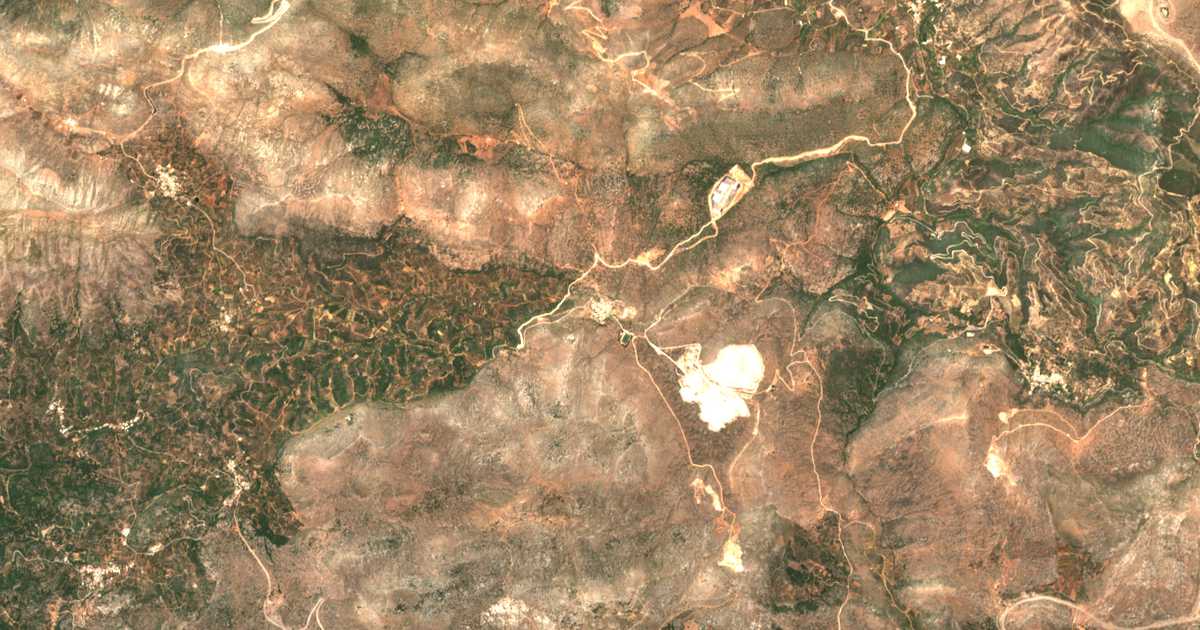Mapa por satélite de Damásta