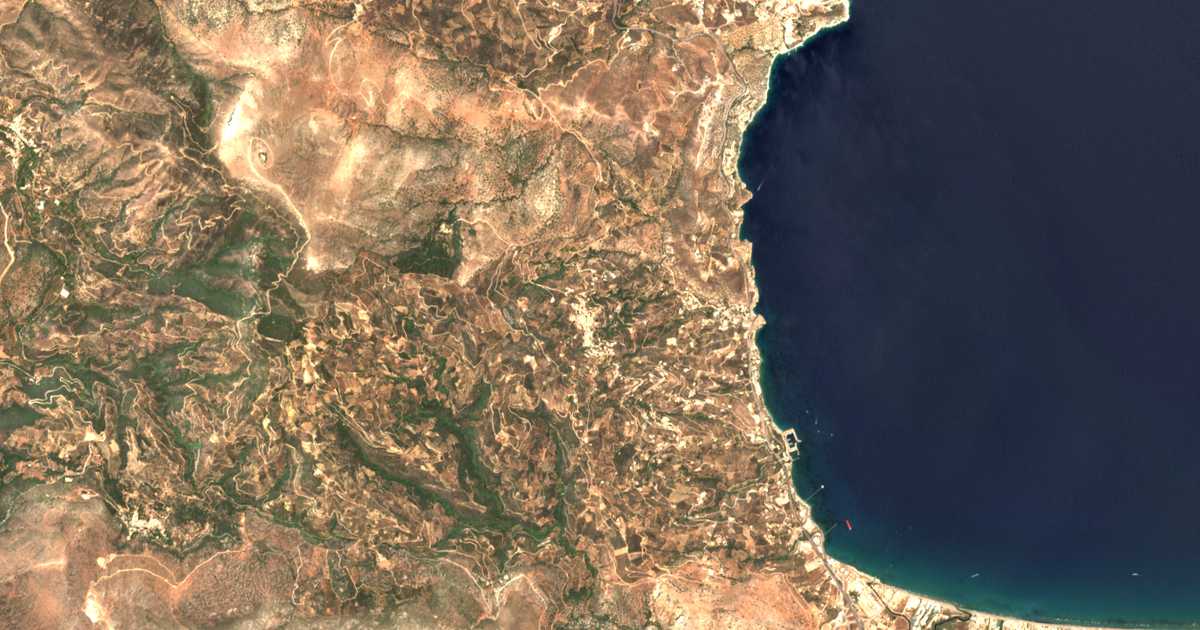 Mapa por satélite de Rodiá