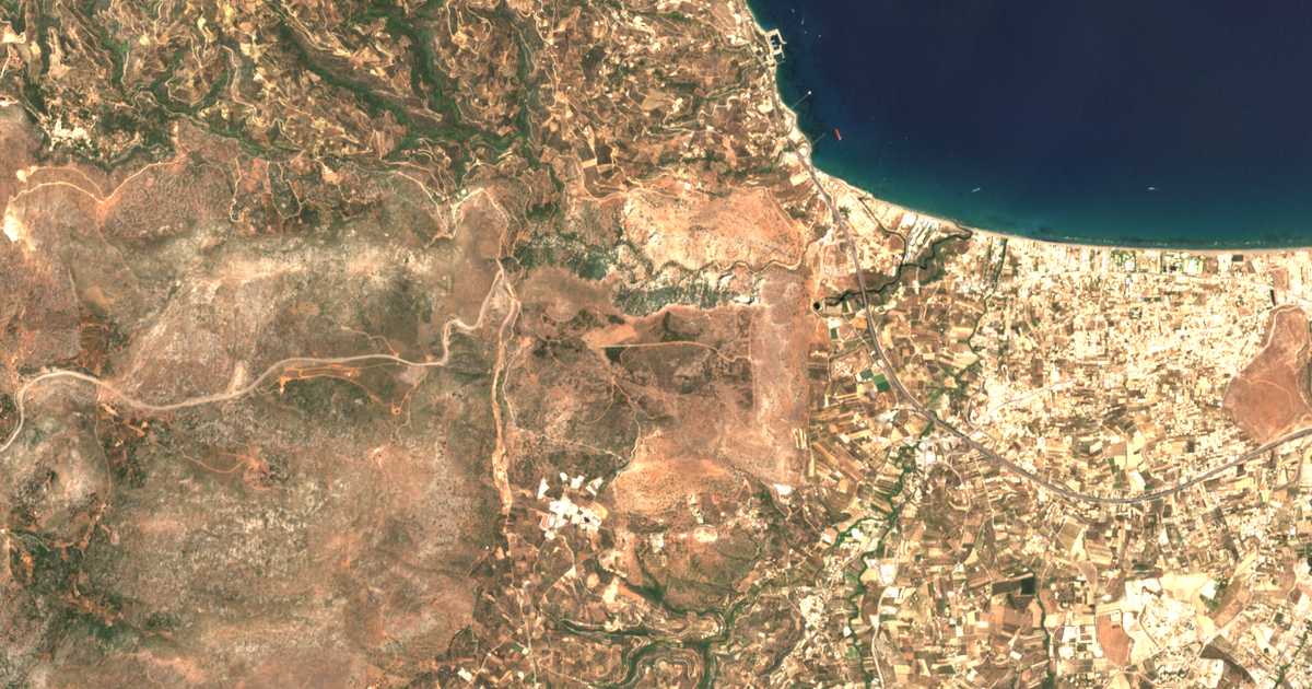 Mapa por satélite de Skafidarás