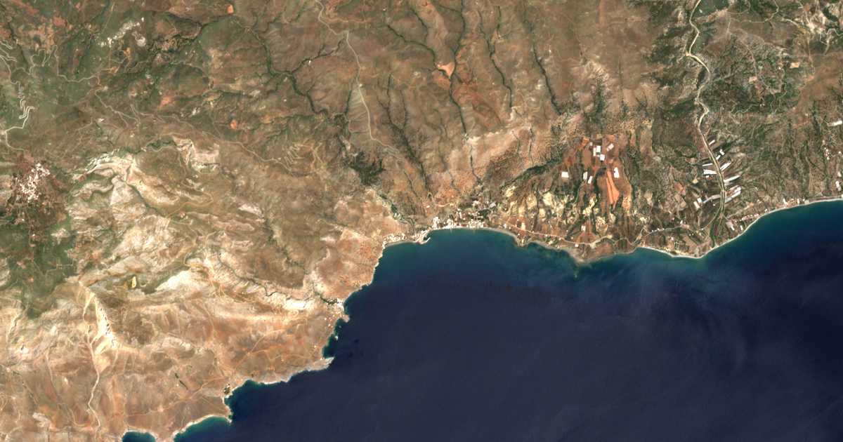 Mapa por satélite de Tsoútsouros