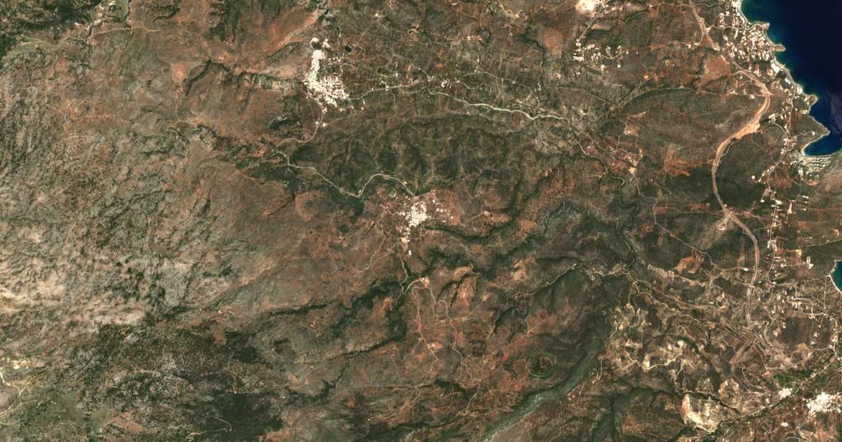 Mapa por satélite de Kroústas