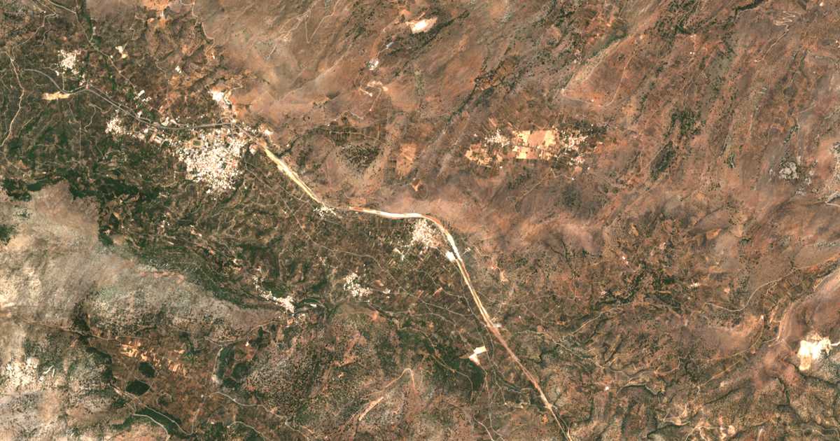 Mapa por satélite de Límnai