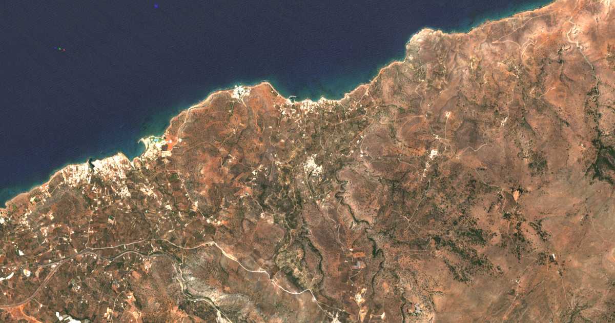 Mapa por satélite de Mílatos