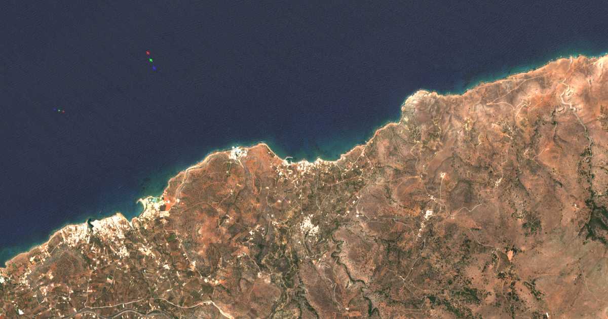 Mapa por satélite de Paralía Milátou