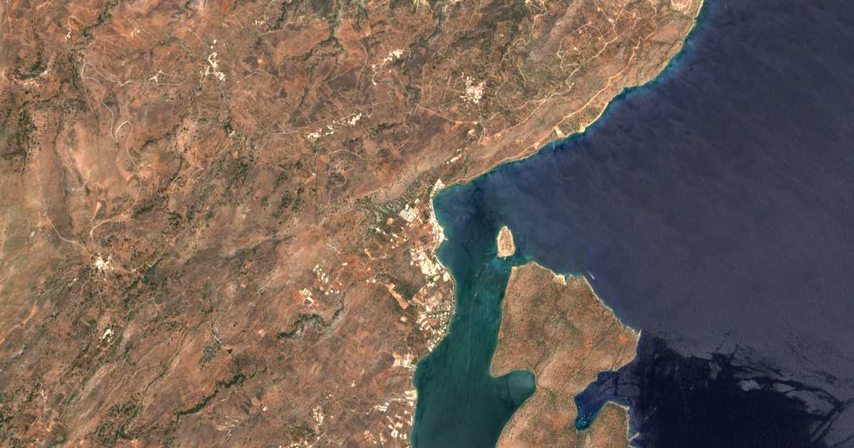 Mapa por satélite de Pláka