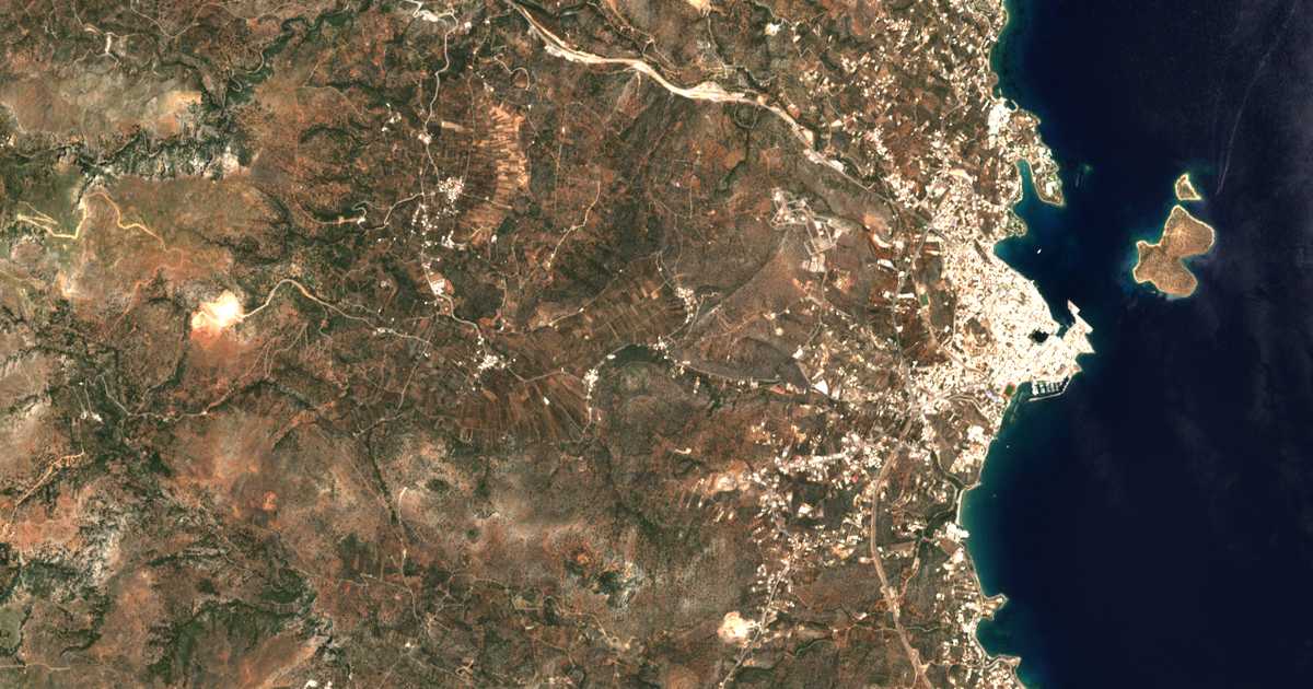 Mapa por satélite de Schísma