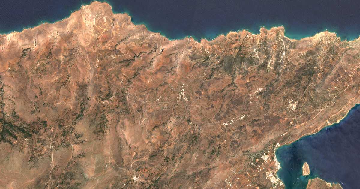 Mapa por satélite de Skiniás