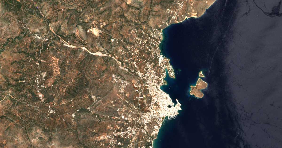 Mapa por satélite de Xirókampos