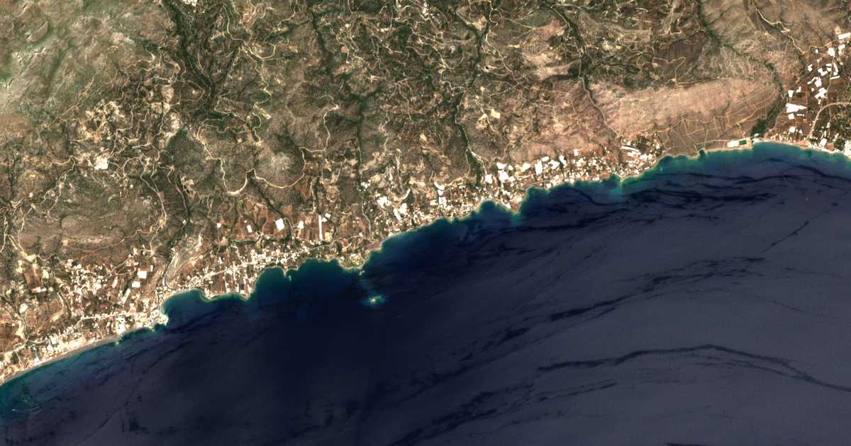 Mapa por satélite de Galíni
