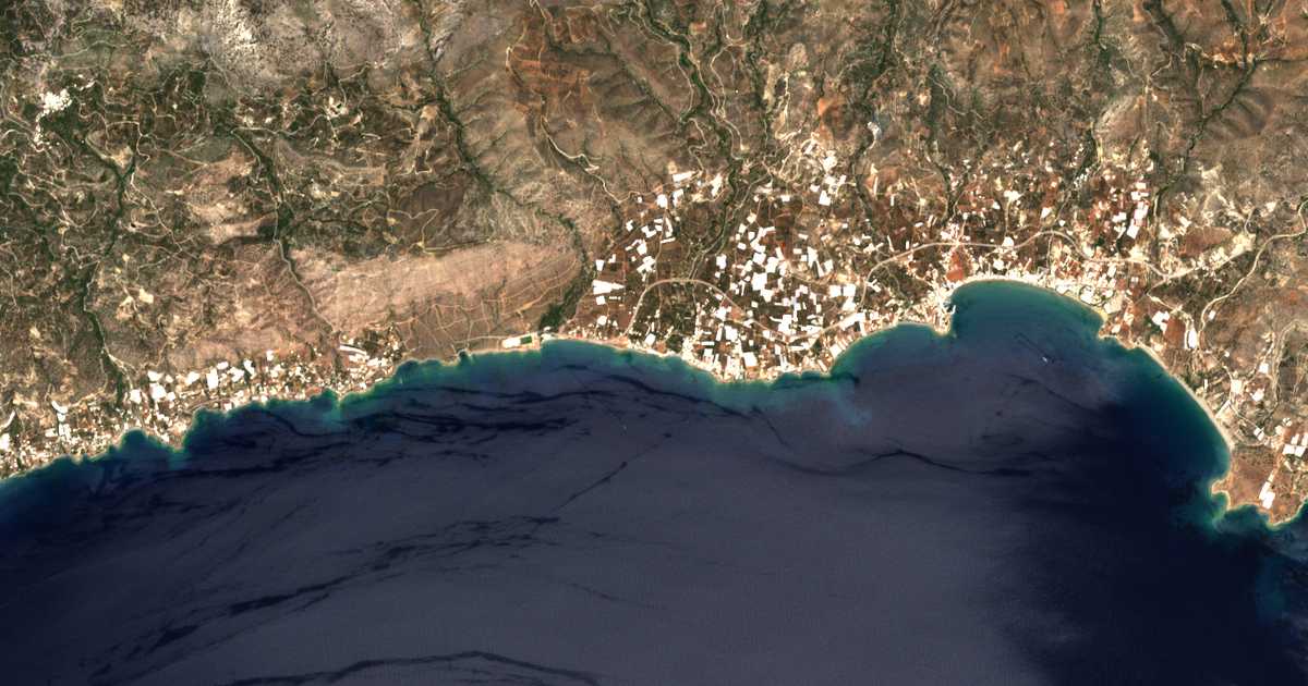 Mapa por satélite de Koutsourás