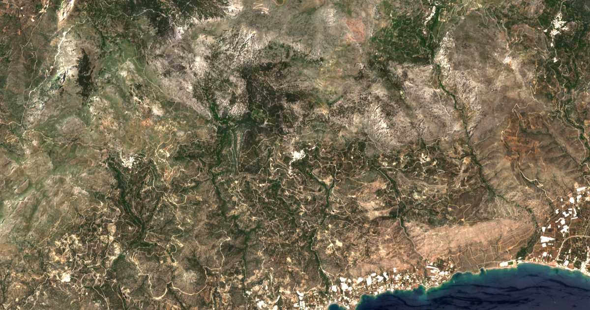 Mapa por satélite de Schinokápsala