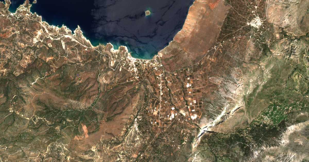Mapa por satélite de Xirókampos