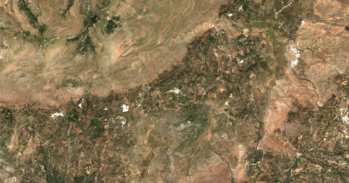 Mapa por satélite de Dáfni