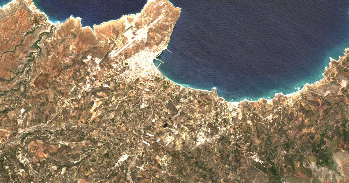 Mapa por satélite de Petrás