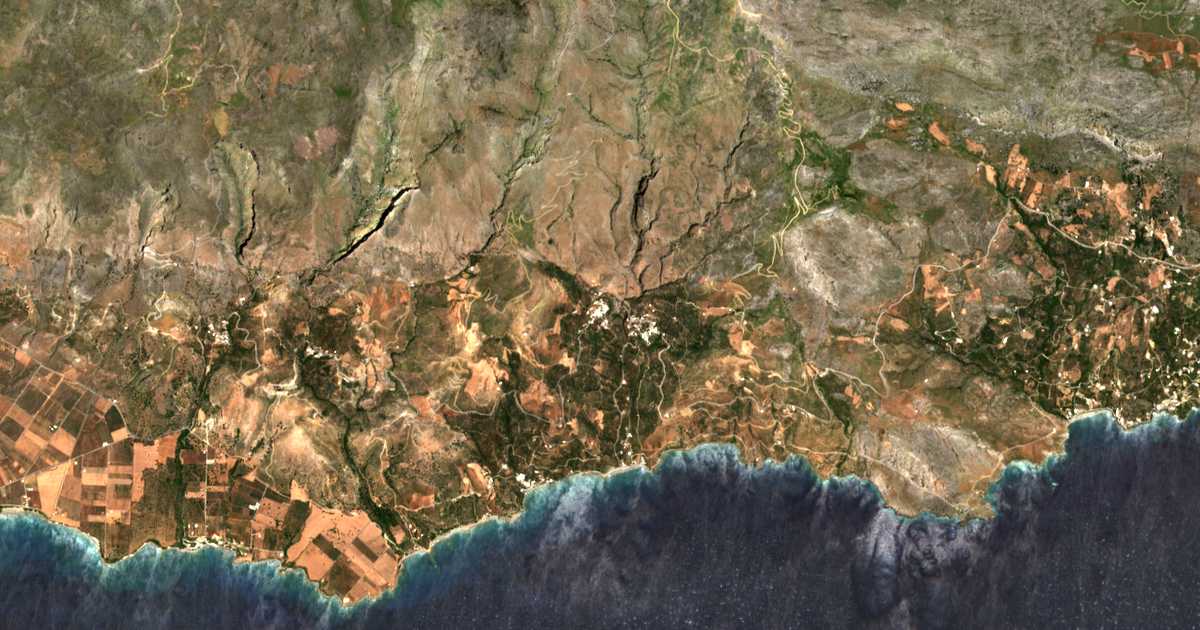 Mapa por satélite de Áno Rodákinon