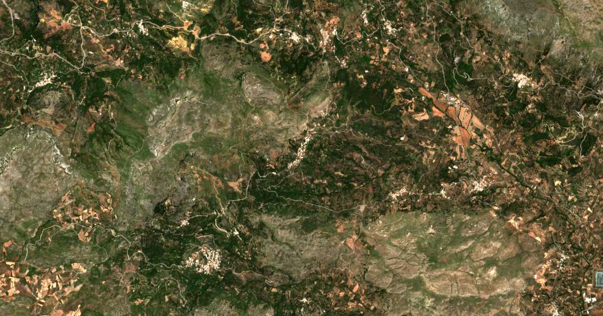 Mapa por satélite de Méronas