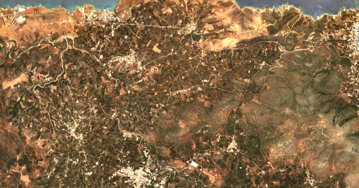 Mapa por satélite de Achladés
