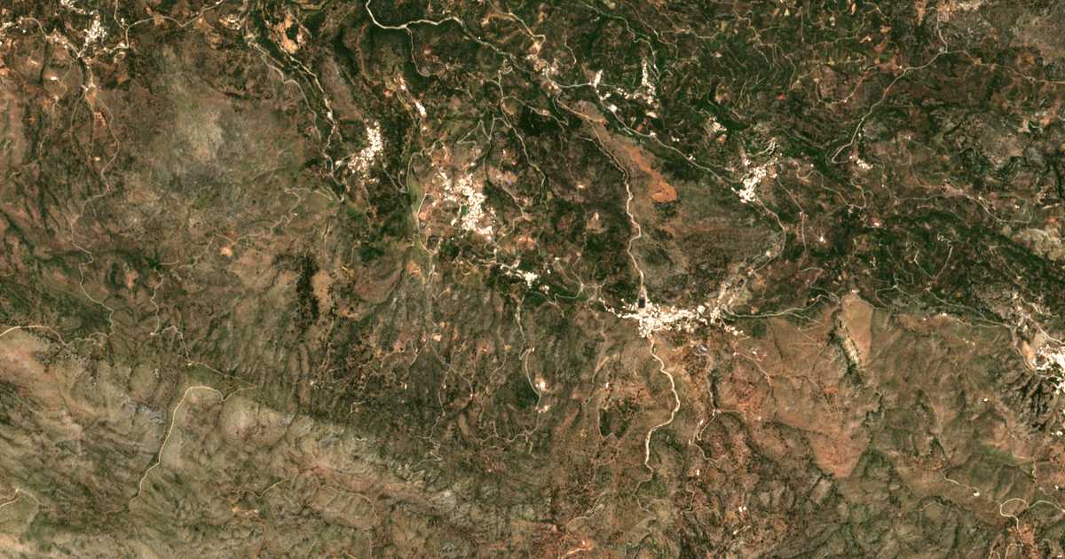 Mapa por satélite de Krána