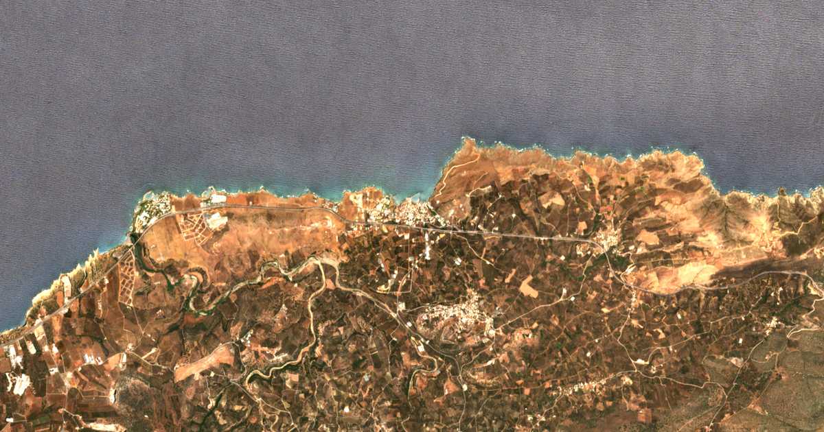 Mapa por satélite de Pánormos