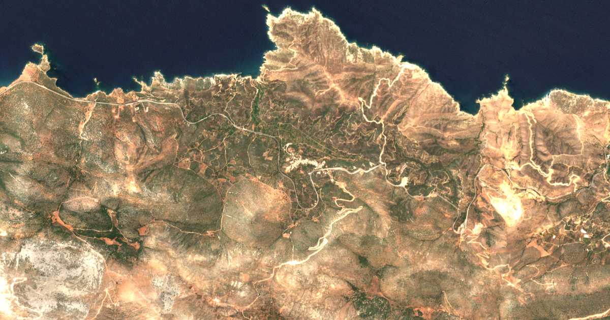 Mapa por satélite de Sísai
