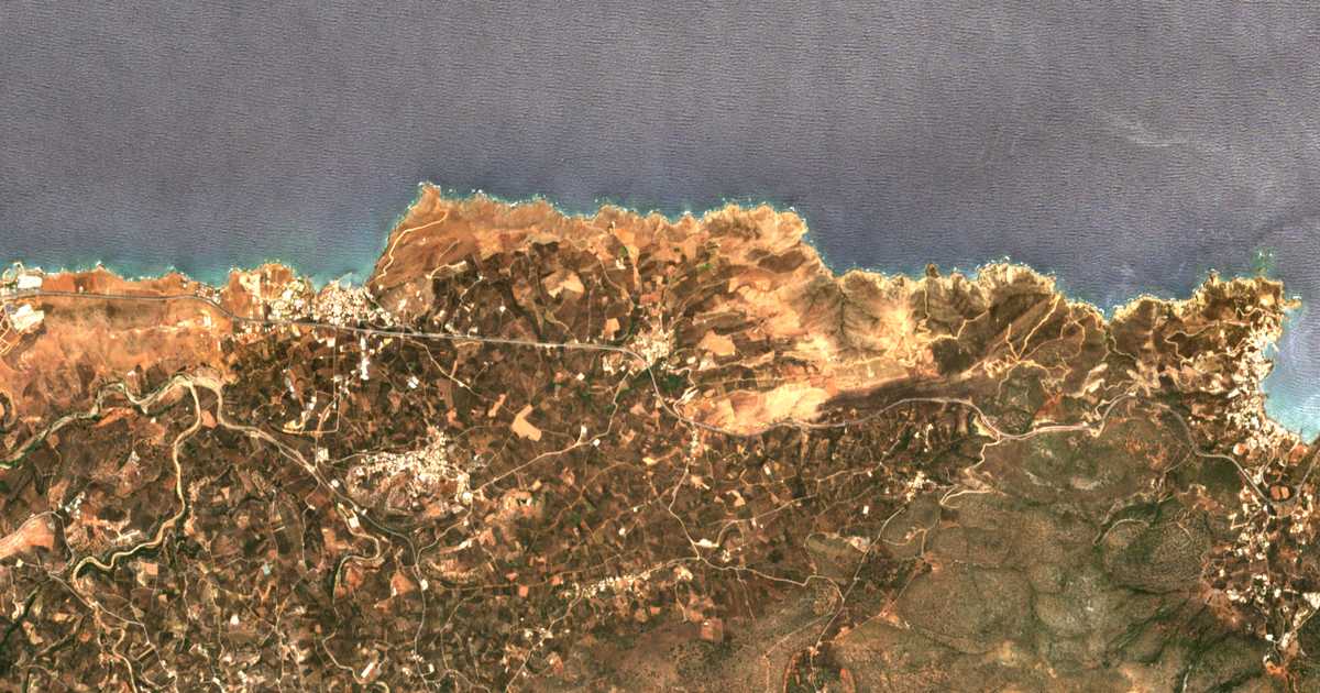 Mapa por satélite de Skepastí