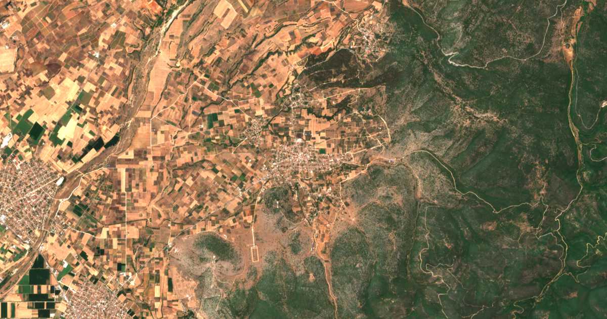 Mapa por satélite de Kýria