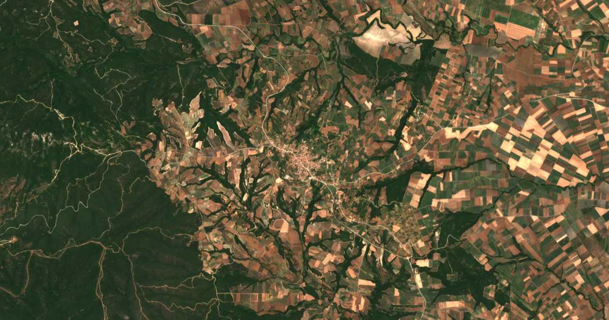 Mapa por satélite de Pentálofos