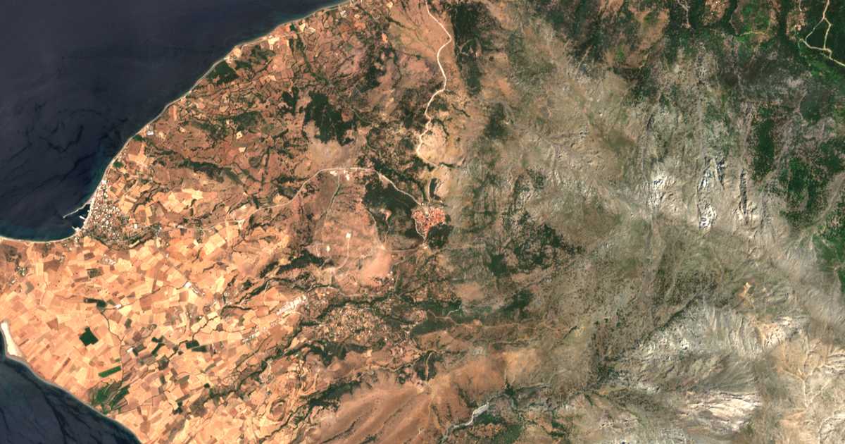 Mapa por satélite de Samothráki
