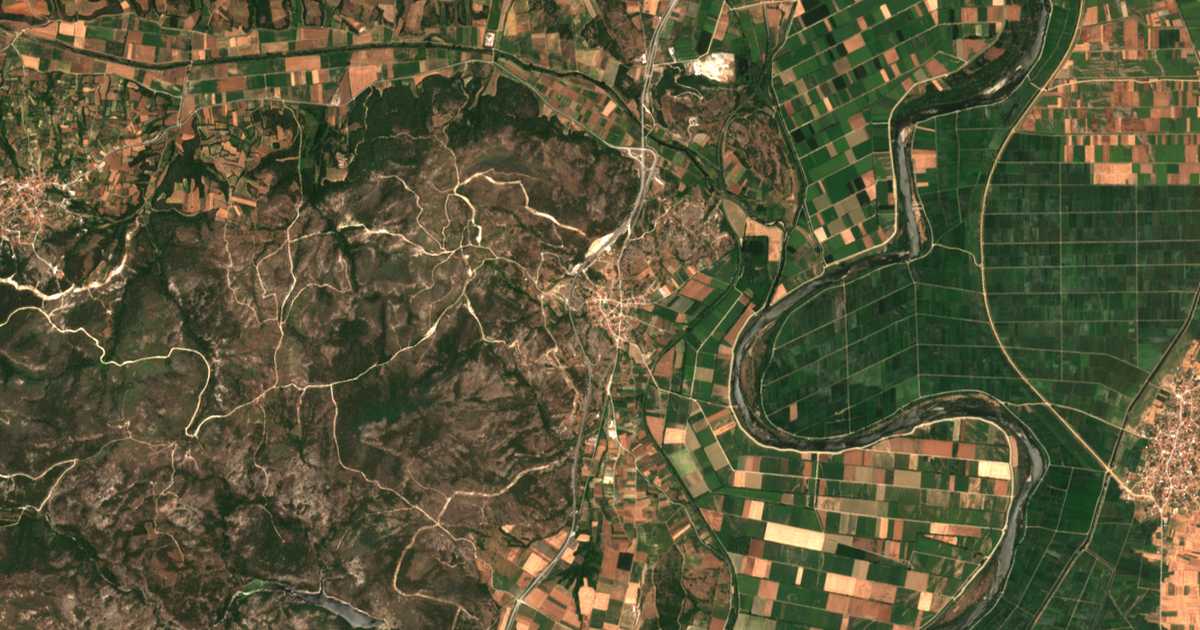 Mapa por satélite de Lykófos