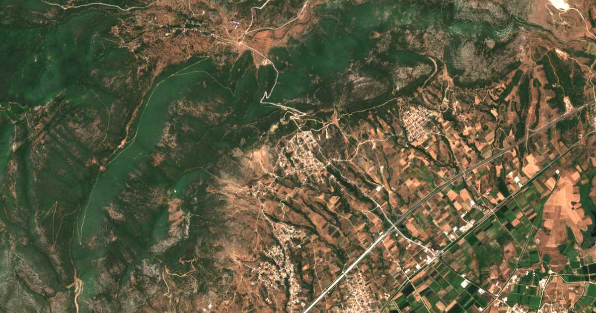 Mapa por satélite de Zarkadiá