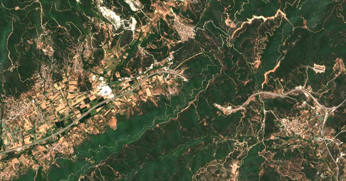 Mapa por satélite de Exochí