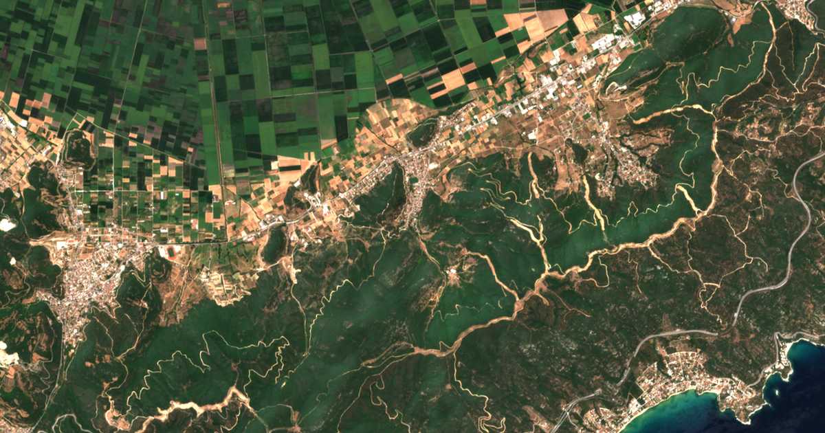 Mapa por satélite de Kokkinóchoma