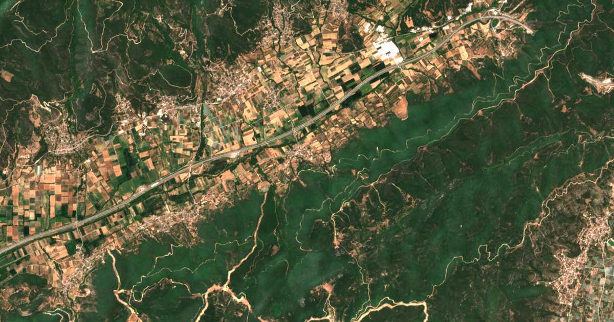 Mapa por satélite de Mélissa