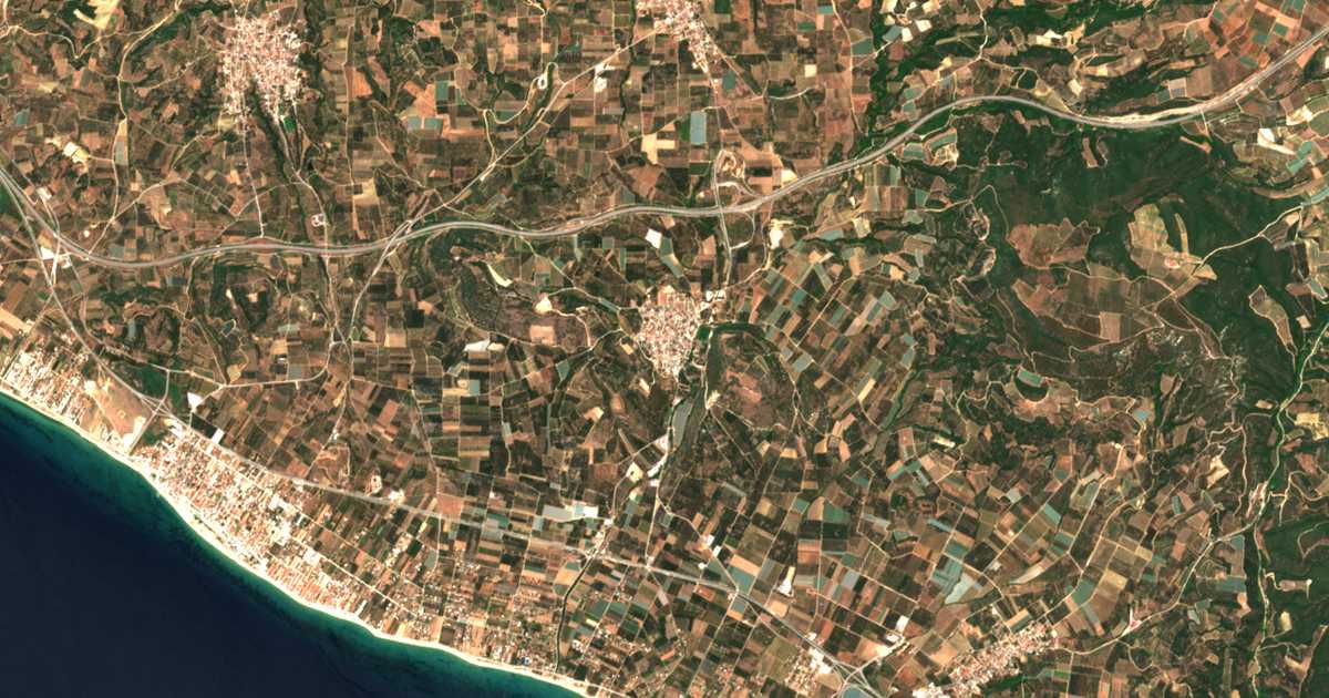 Mapa por satélite de Orfánion